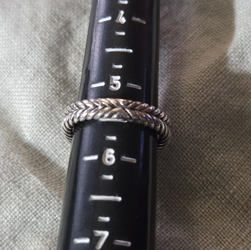 David Yurman Petite Albion Ring in Prasiolite & Diamonds, SS, Size 5.5 - Picture 13 of 13